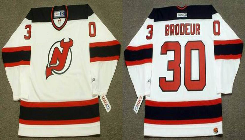 2019 Men New Jersey Devils #30 Brodeur white CCM NHL jerseys
